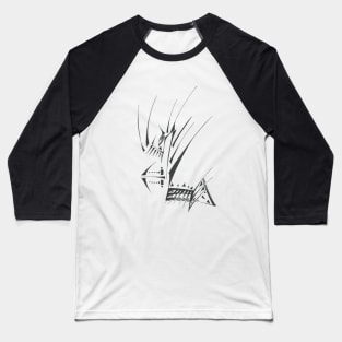 11 Unique Black White Abstract Art Baseball T-Shirt